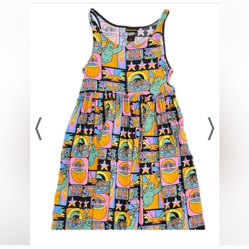 Nooworks Naomi midi tank dress in Dreyfus print Size large